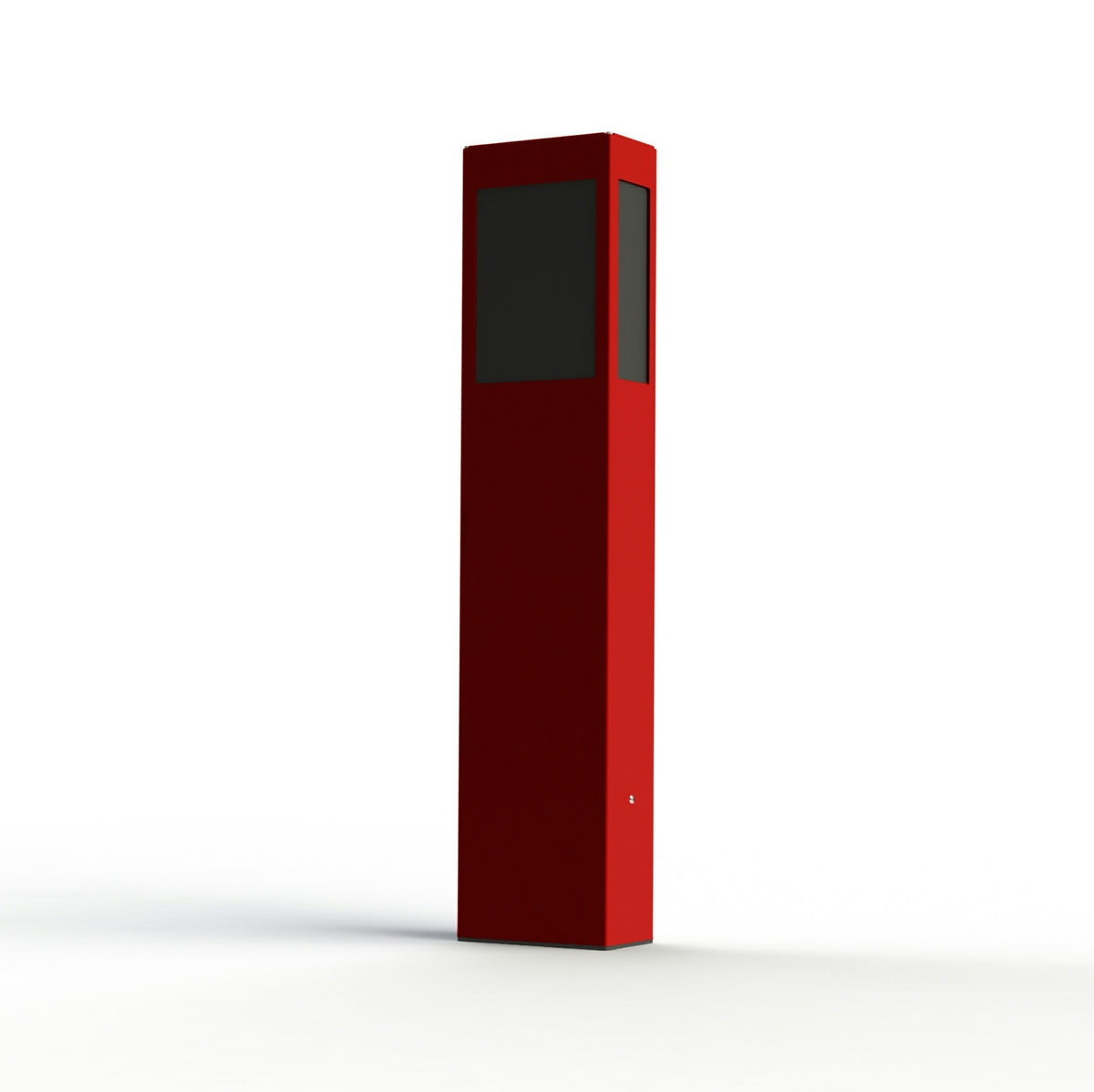 Roger Pradier Brick² N°3 pollare 80 cm, tomatröd, svart akryl