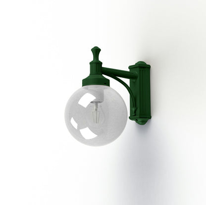 Roger Pradier Moon N°2 vägglampa, engelsk grön, rökfärgad glob