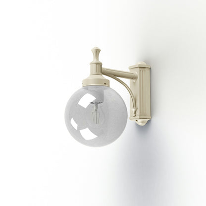 Roger Pradier Moon N°2 vägglampa, kalksten, rökfärgad glob