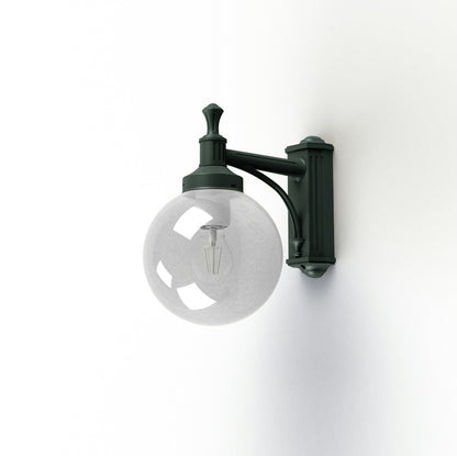 Roger Pradier Moon N°2 vägglampa, skiffergrå, rökfärgad glob