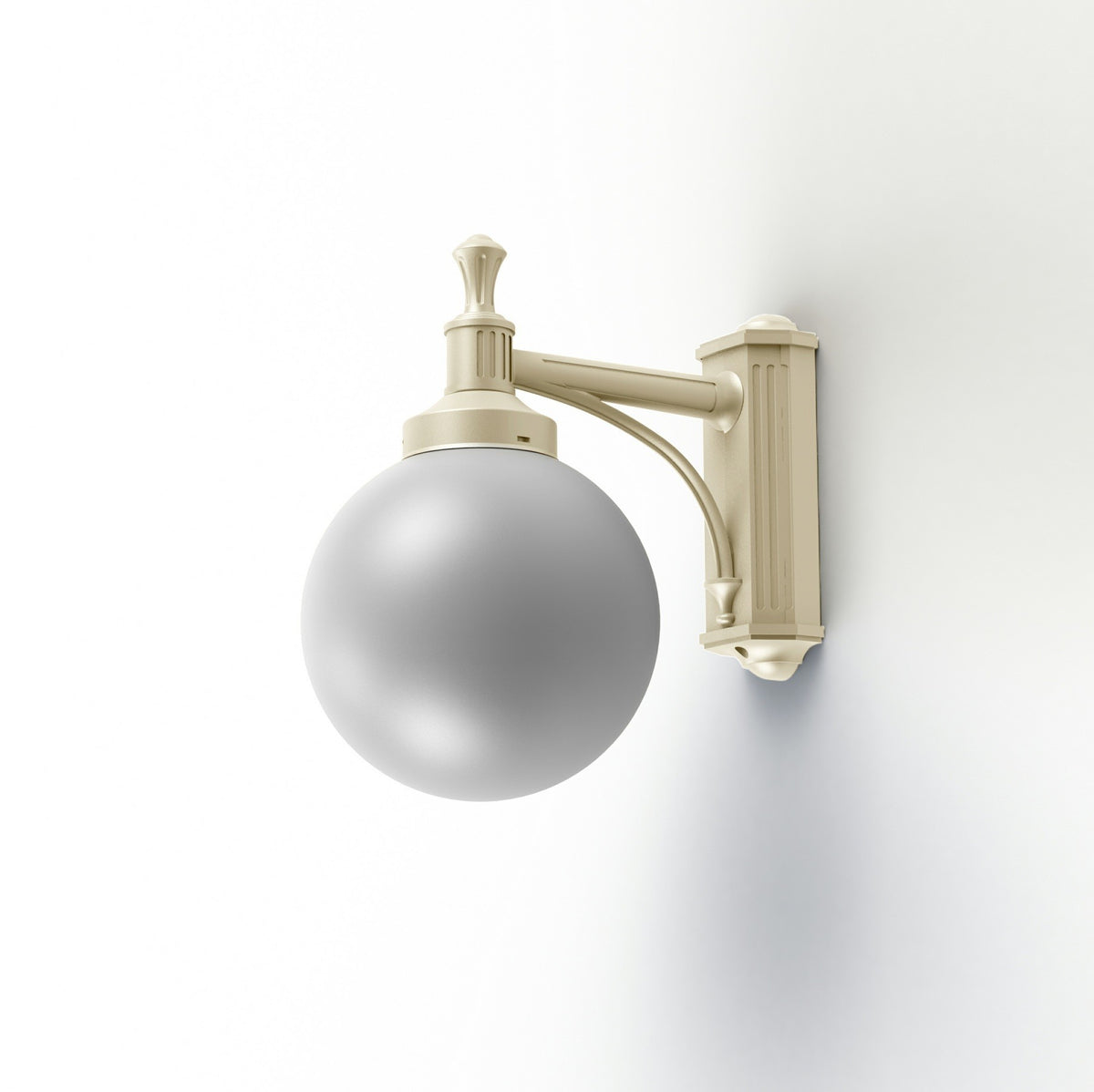 Roger Pradier Moon N°2 vägglampa, kalksten, opal glob