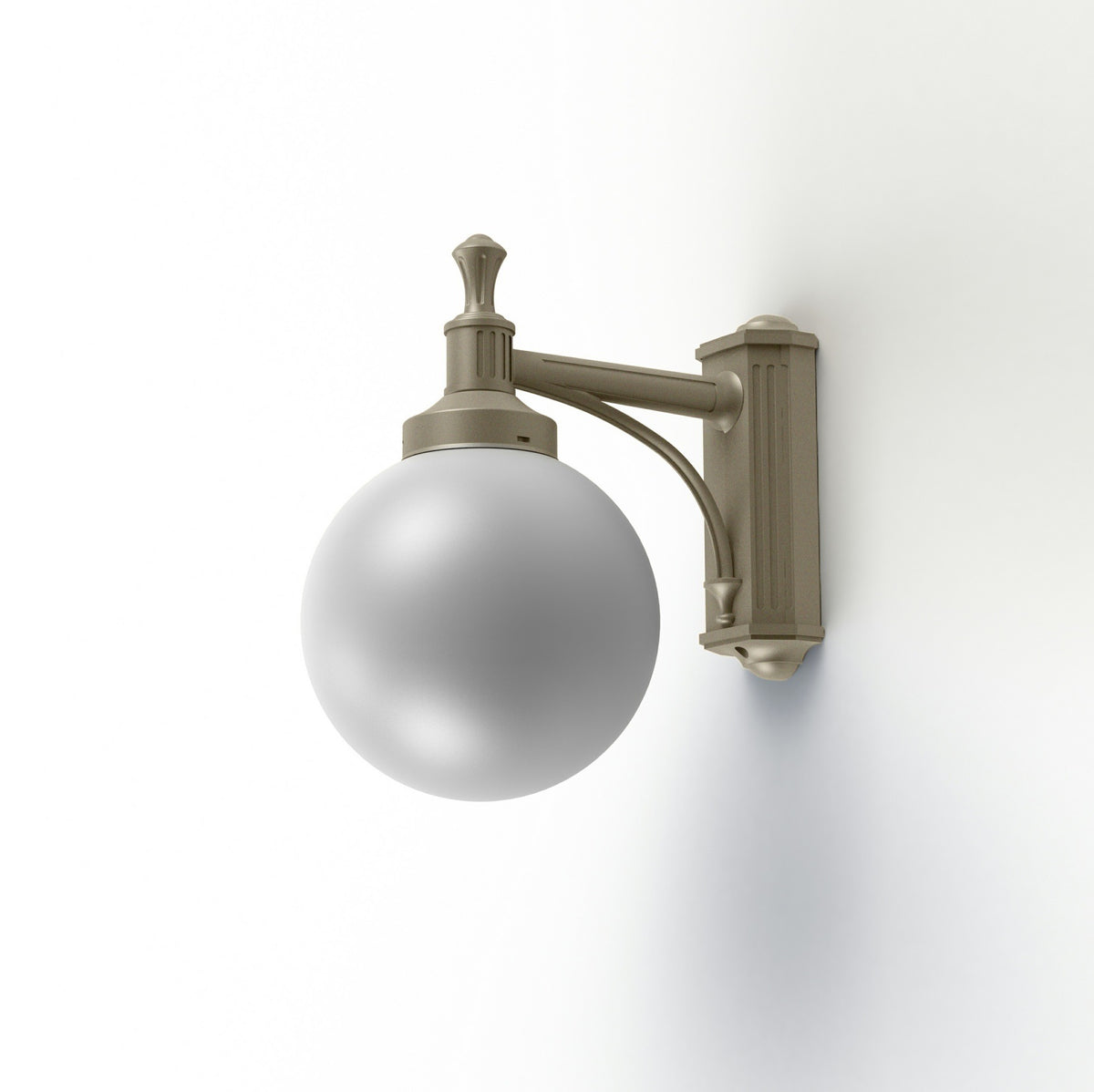 Roger Pradier Moon N°2 vägglampa, sandsten, opal glob