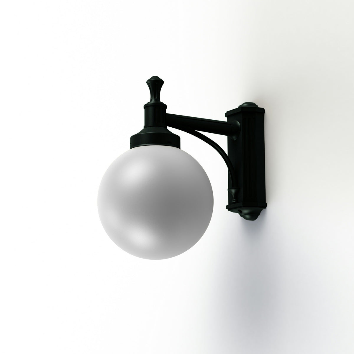 Roger Pradier Moon N°2 vägglampa, skiffergrå, opal glob