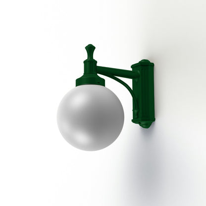 Roger Pradier Moon N°2 vägglampa, grangrön, opal glob