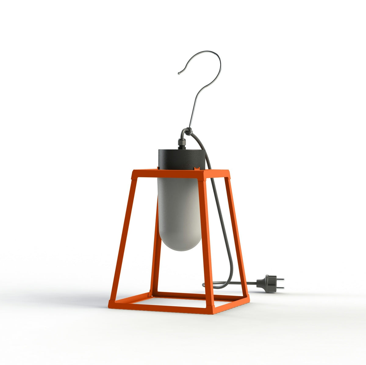 Roger Pradier Lampiok 1 bärbar lykta, orange, frostat glas