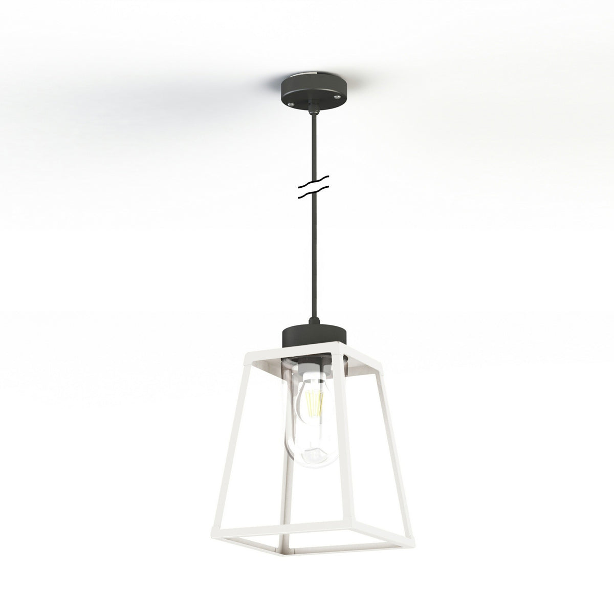 Roger Pradier Lampiok 1 taklampa N°4, vit, klart glas