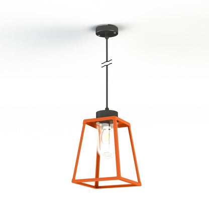 Roger Pradier Lampiok 1 taklampa N°4, orange, klart glas