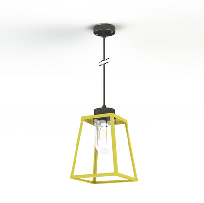Roger Pradier Lampiok 1 taklampa N°4, svavelgul, klart glas