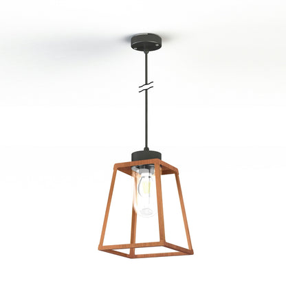 Roger Pradier Lampiok 1 taklampa N°4, patinerad lackerad koppar, klart glas