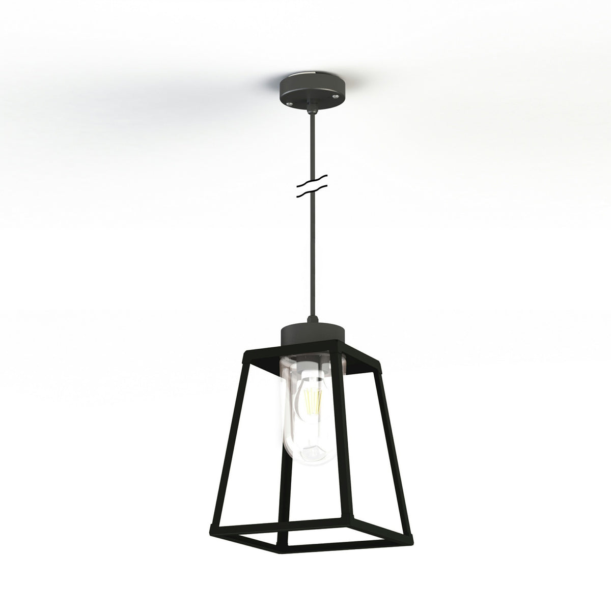 Roger Pradier Lampiok 1 N°4 pendellampa, svartgrå, klart glas