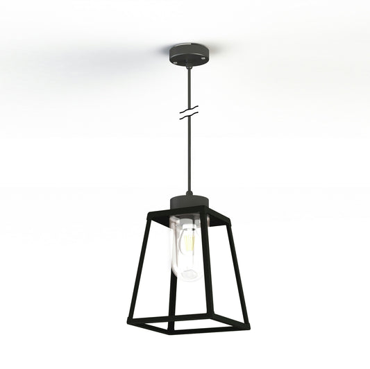 Roger Pradier Lampiok 1 N°4 pendellampa, svartgrå, klart glas