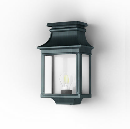 Roger Pradier Louis Philippe 1 vägglampa, grönpatina