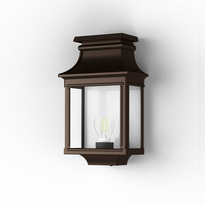 Roger Pradier Louis Philippe 1 vägglampa, antikbrun