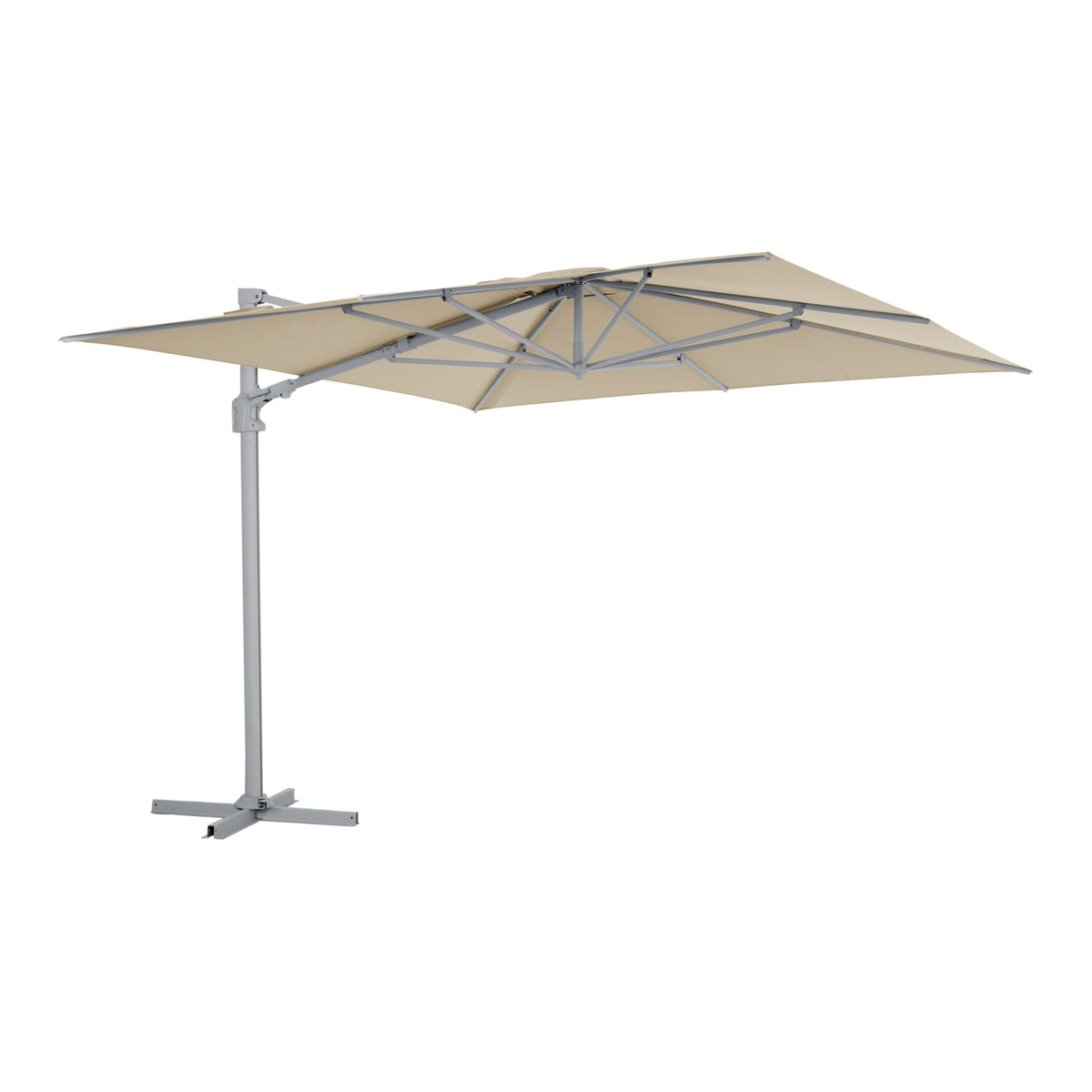 Brafab Vinovo frihängande parasoll Fyrkantig 300×300 cm – Light Grey/Khaki
